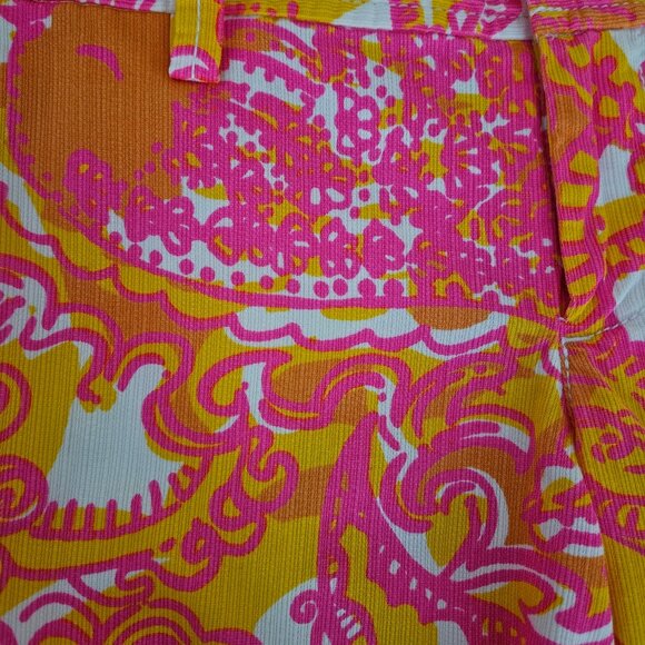 Lilly Pulitzer Woman`s Callahan Shorts pink and yellow size 4 - Picture 4 of 6